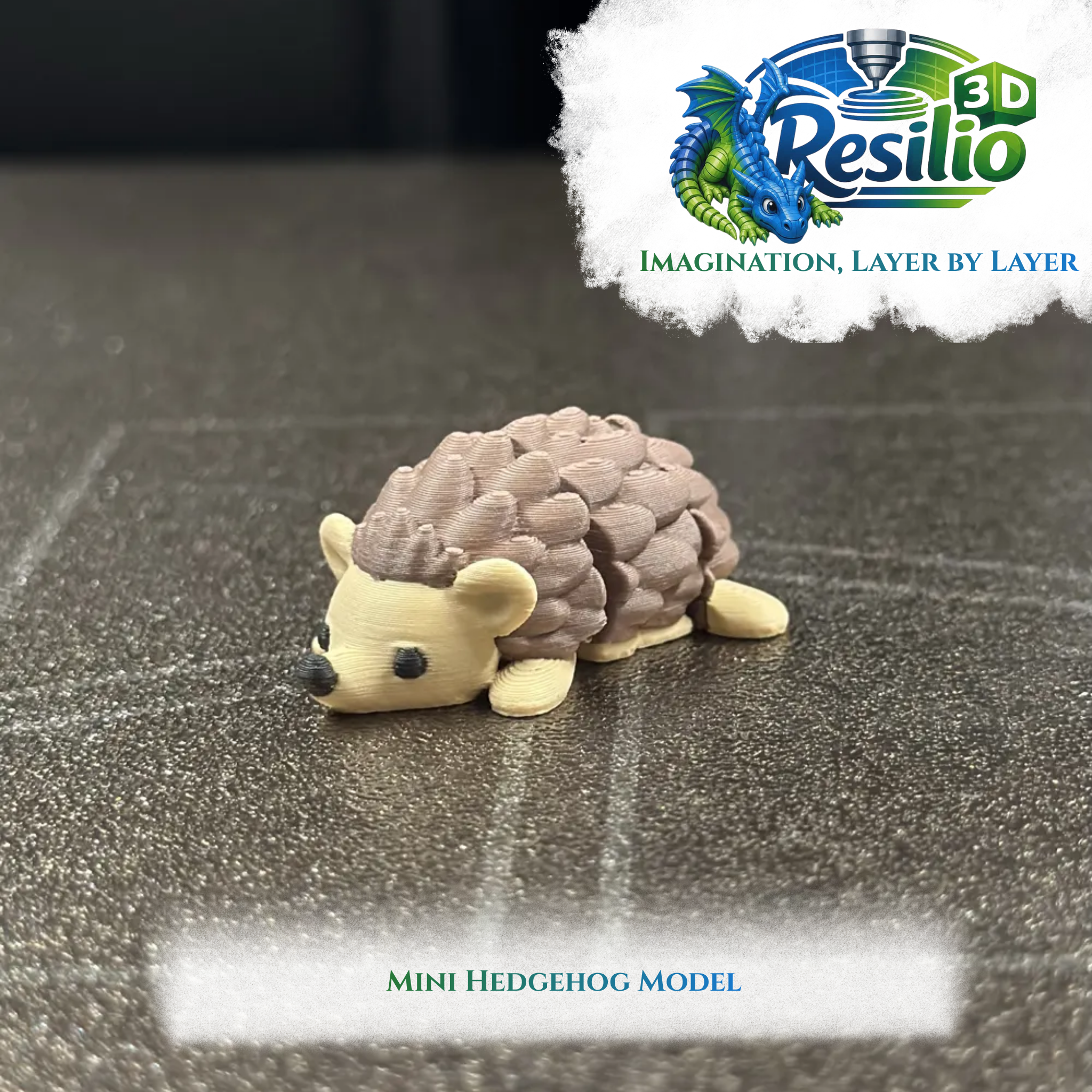 Mini 3D Hedgehog Model (10)