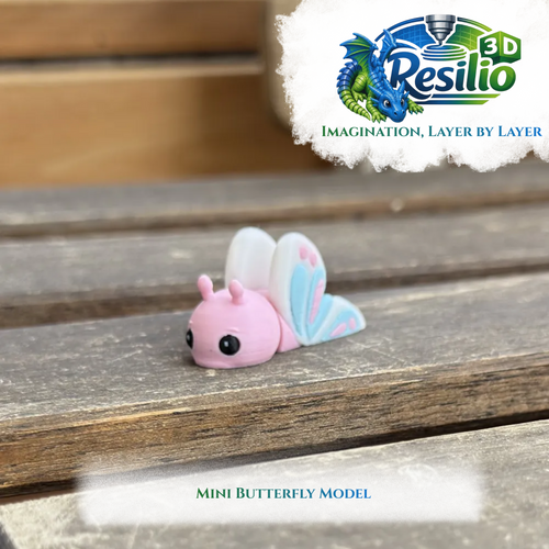 Mini 3D Butterfly Model by Resilio 3D