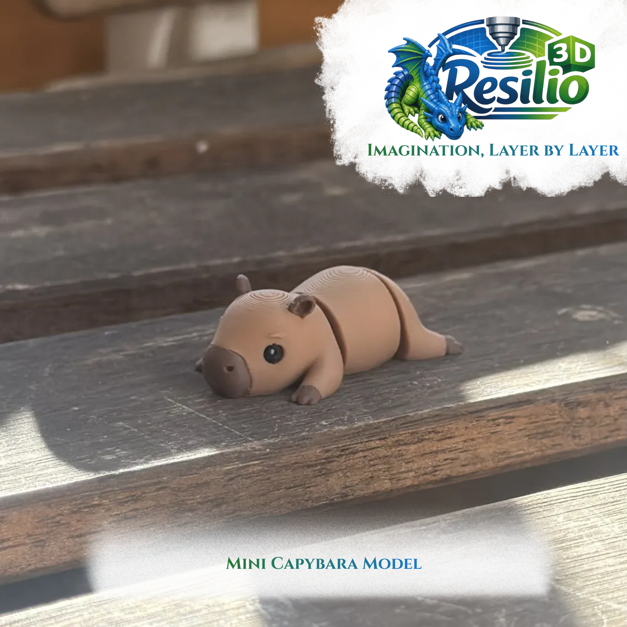 Mini 3D Capybara Model by Resilio 3D