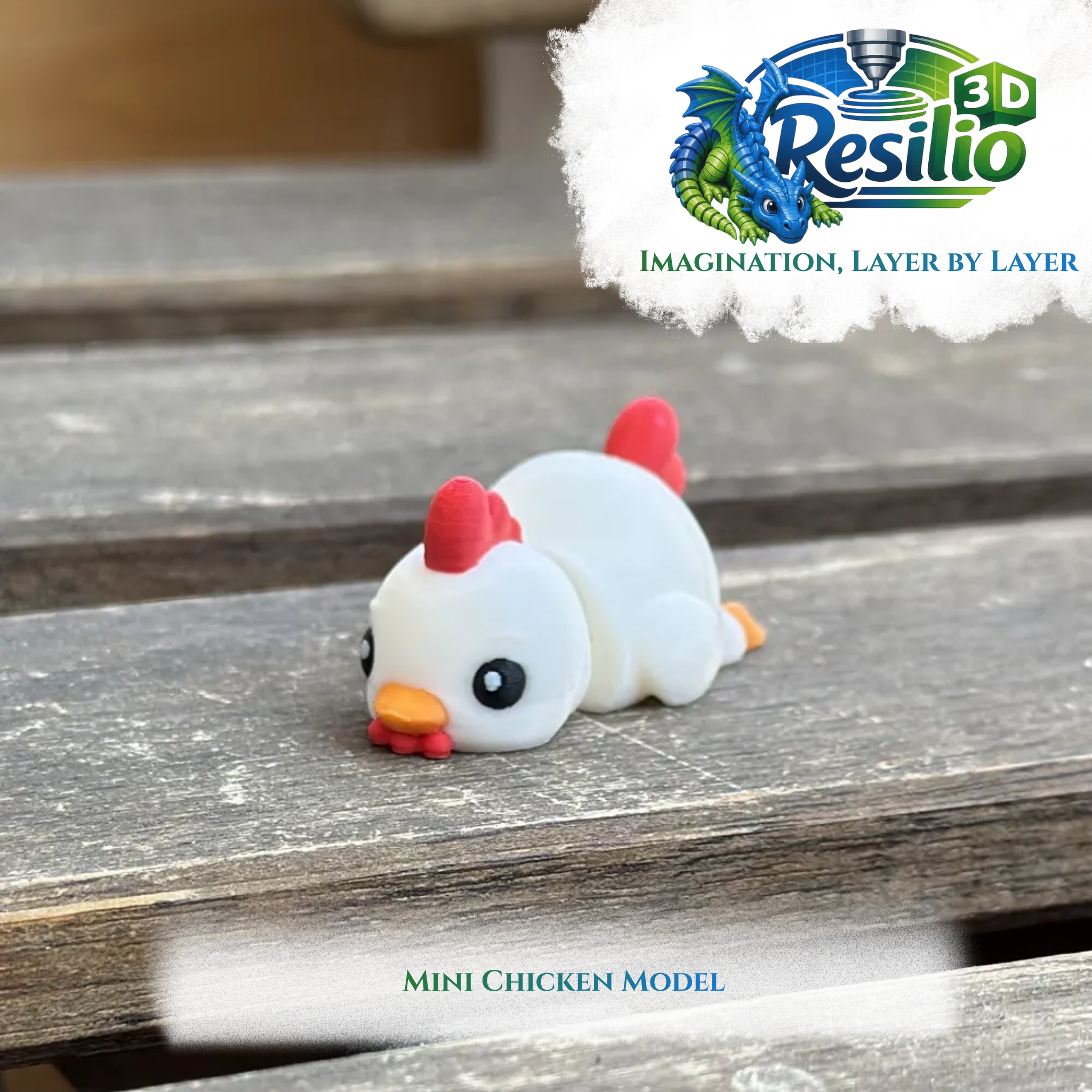 Mini 3D Chicken Model by Resilio 3D