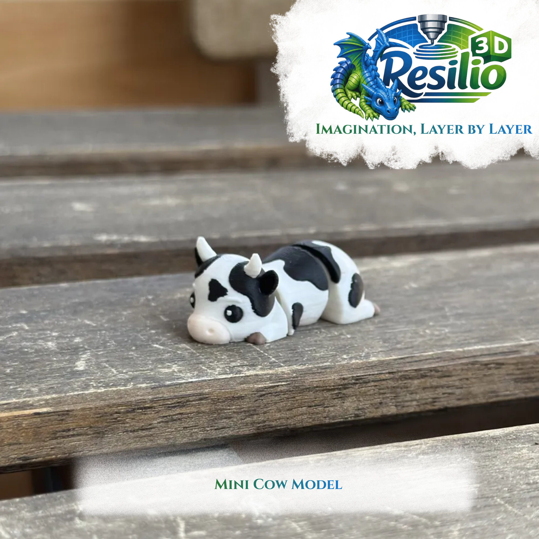 Mini 3D Cow Model by Resilio 3D