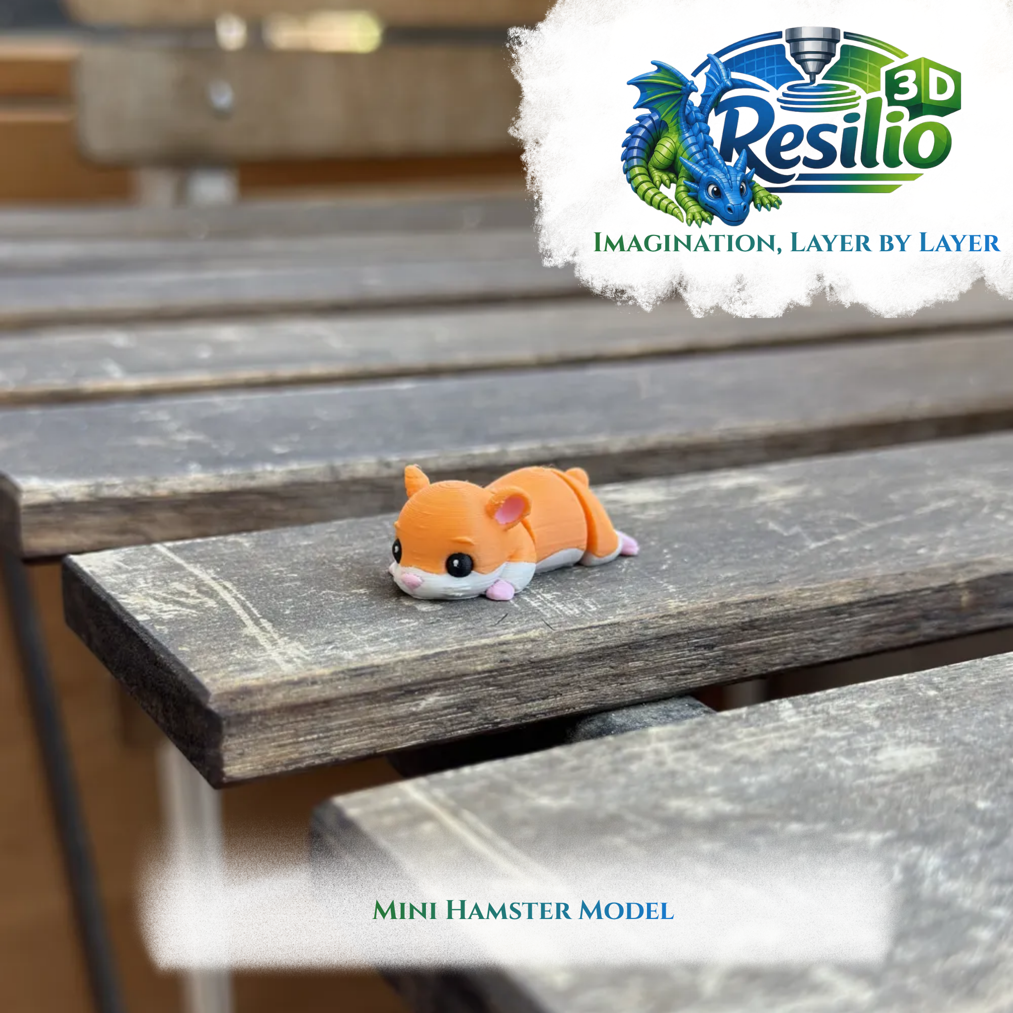Mini 3D Hamster Model by Resilio 3D