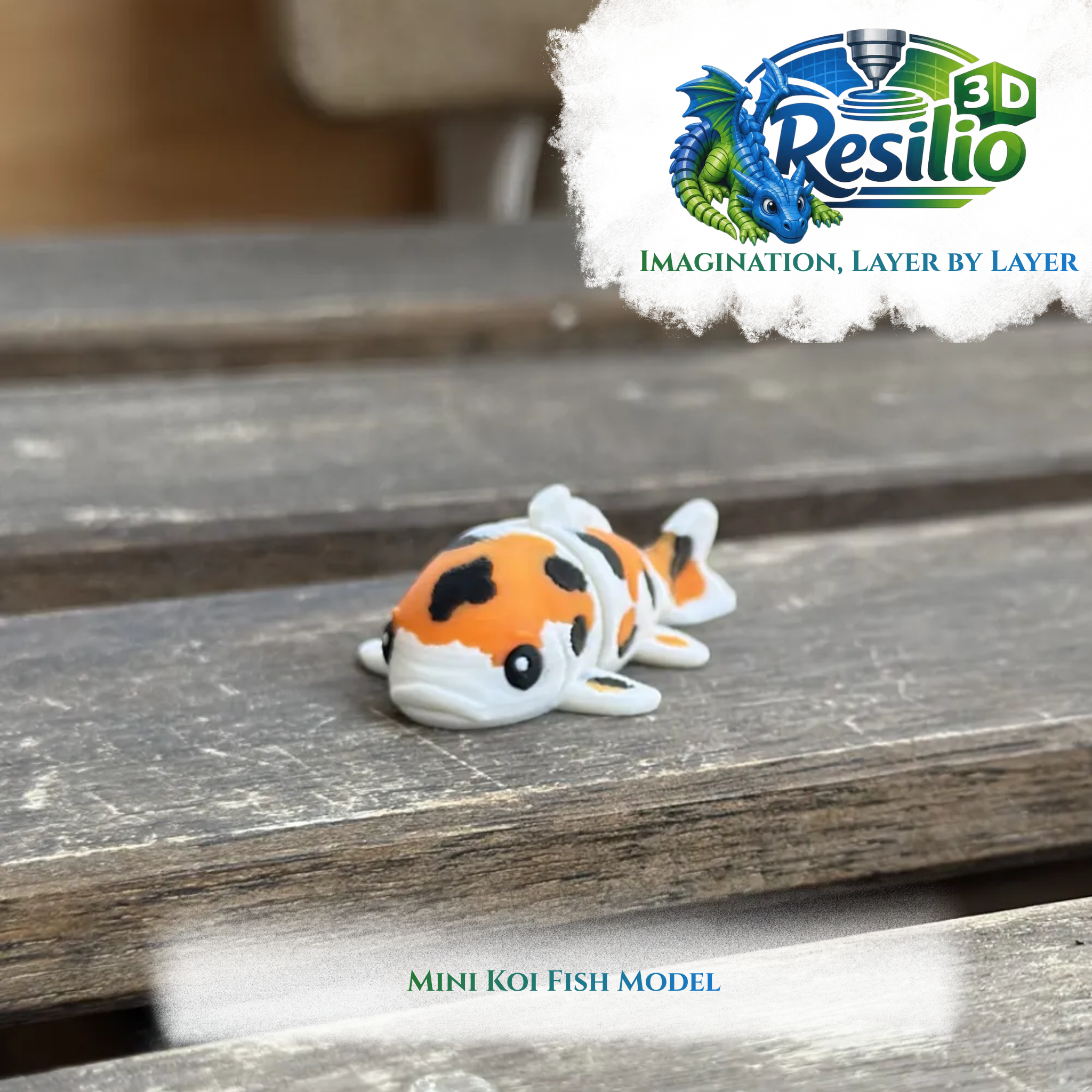 Mini 3D Koi Fish Model by Resilio 3D