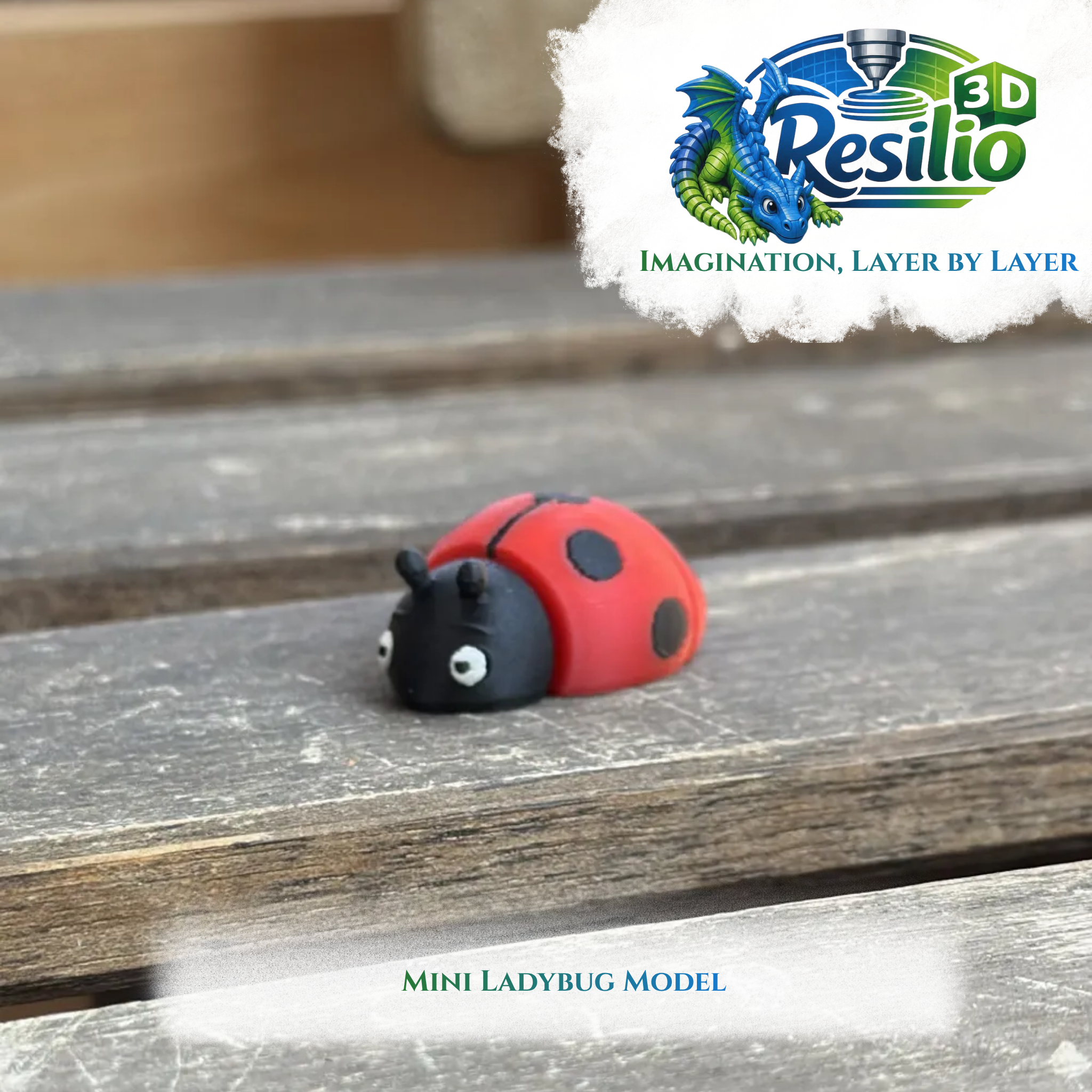 Mini 3D Ladybug Model by Resilio 3D