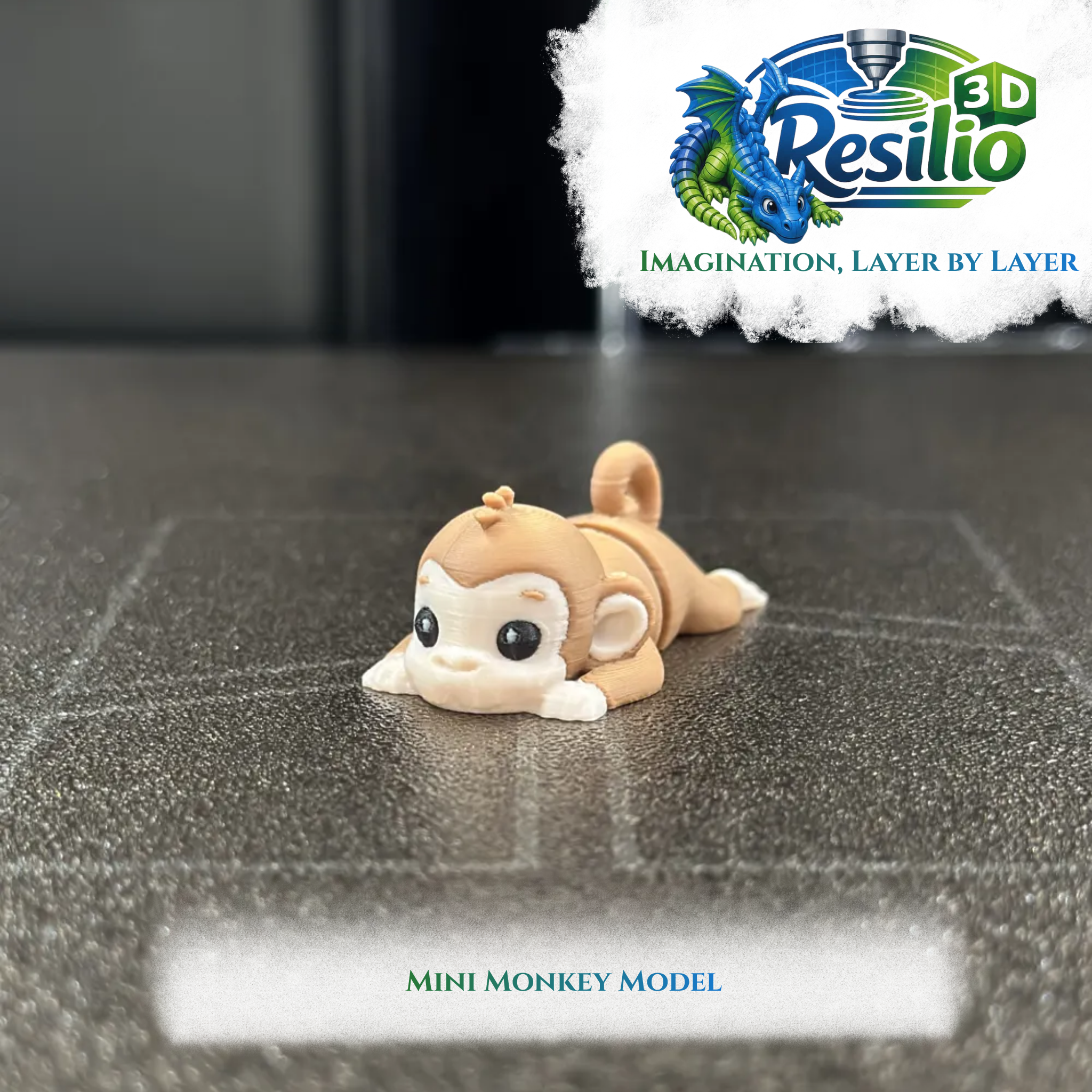 Mini 3D Monkey Model by Resilio 3D