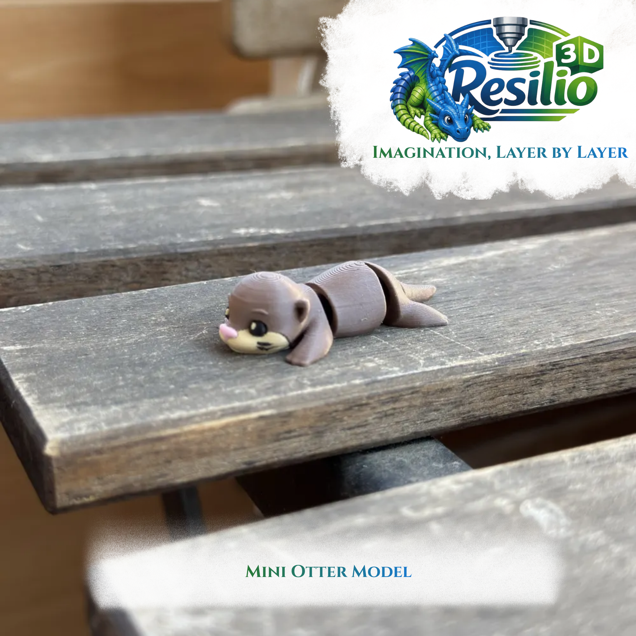 Mini 3D Otter Model by Resilio 3D