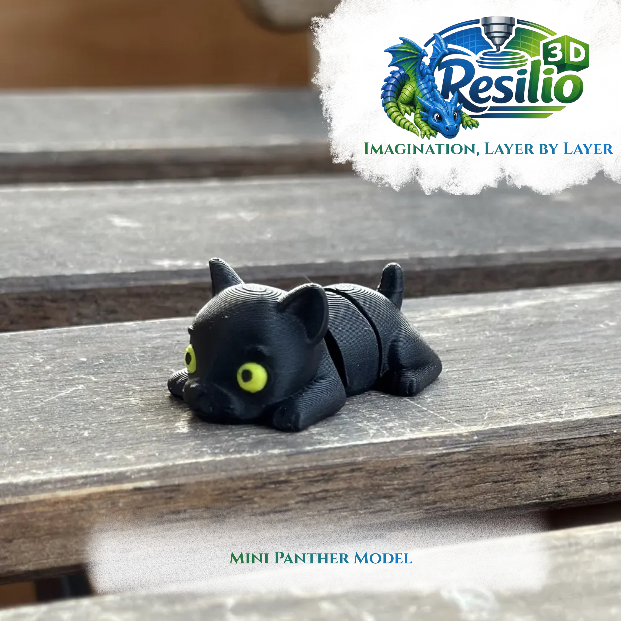 Mini 3D Panther Model by Resilio 3D
