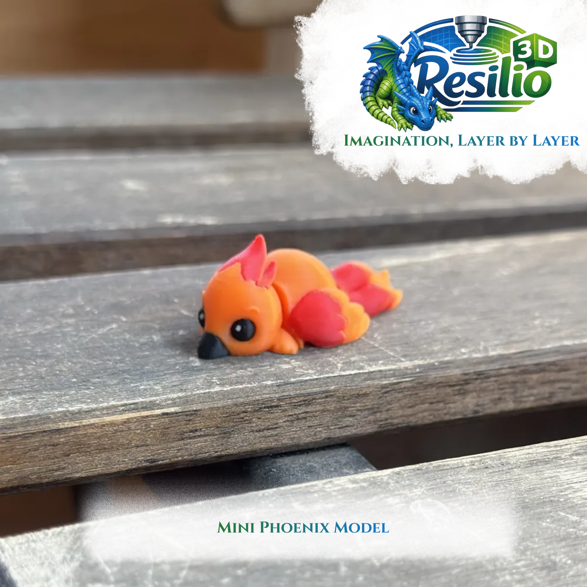 Mini 3D Phoenix Model by Resilio 3D