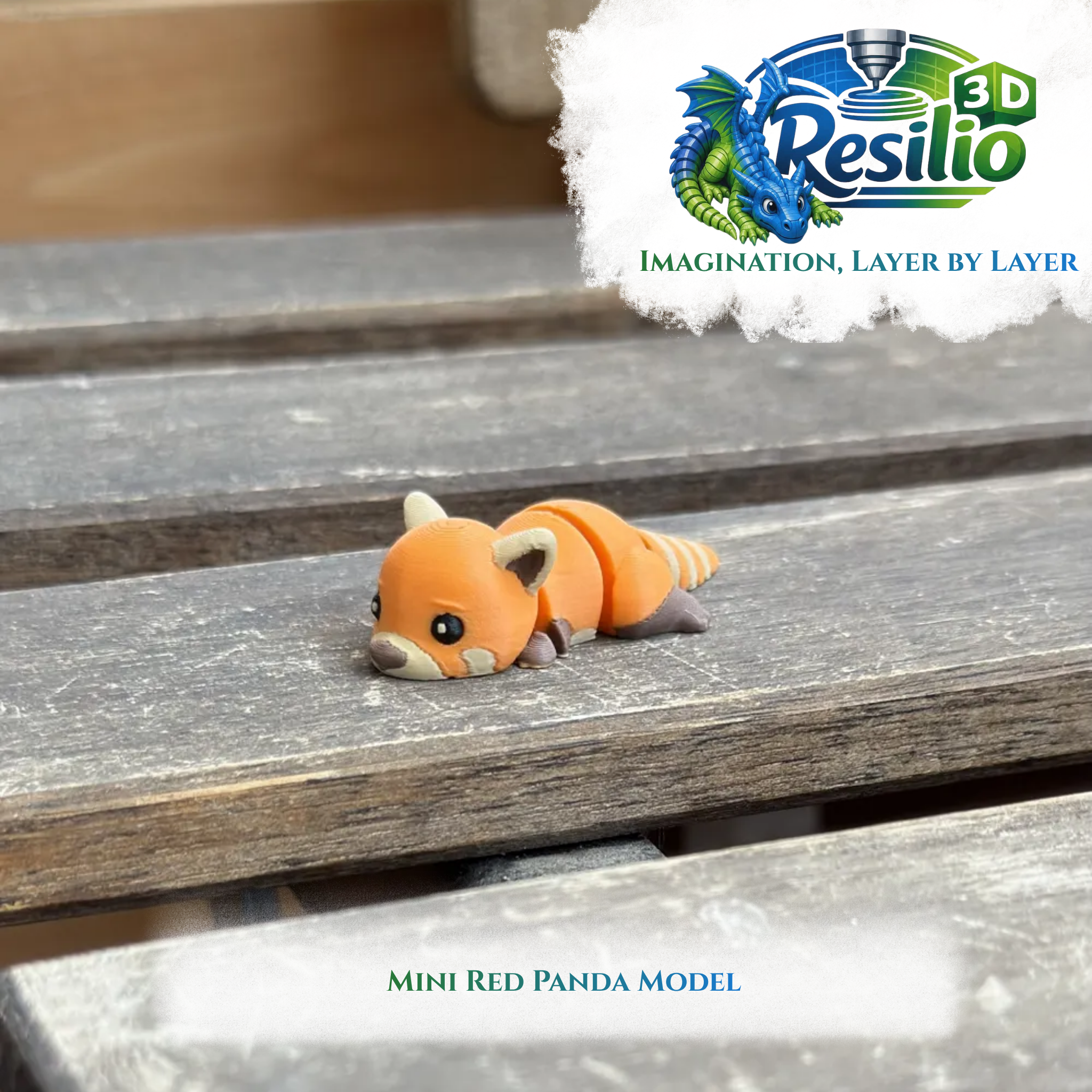 Mini 3D Red Panda Model by Resilio 3D