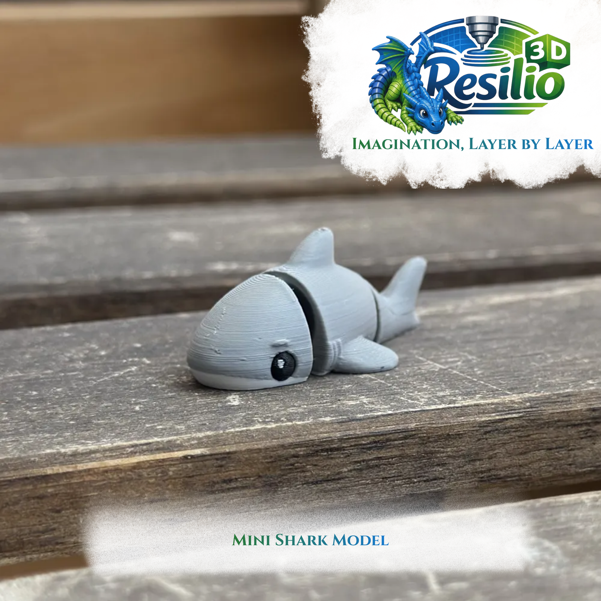 Mini 3D Shark Model by Resilio 3D