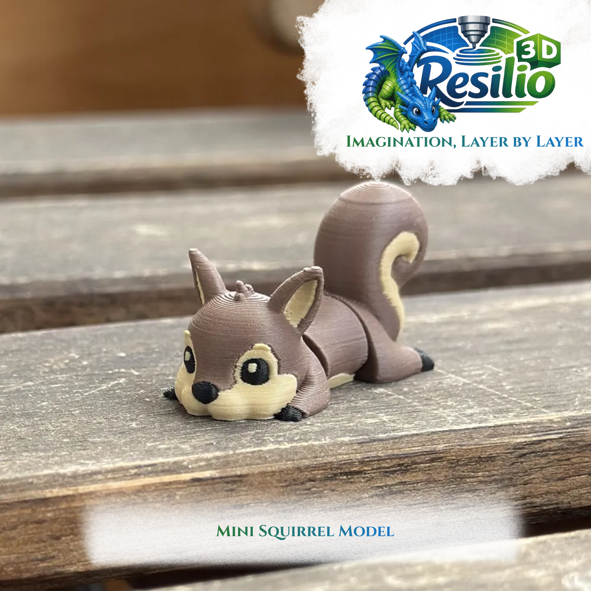 Mini 3D Squirrel Model by Resilio 3D