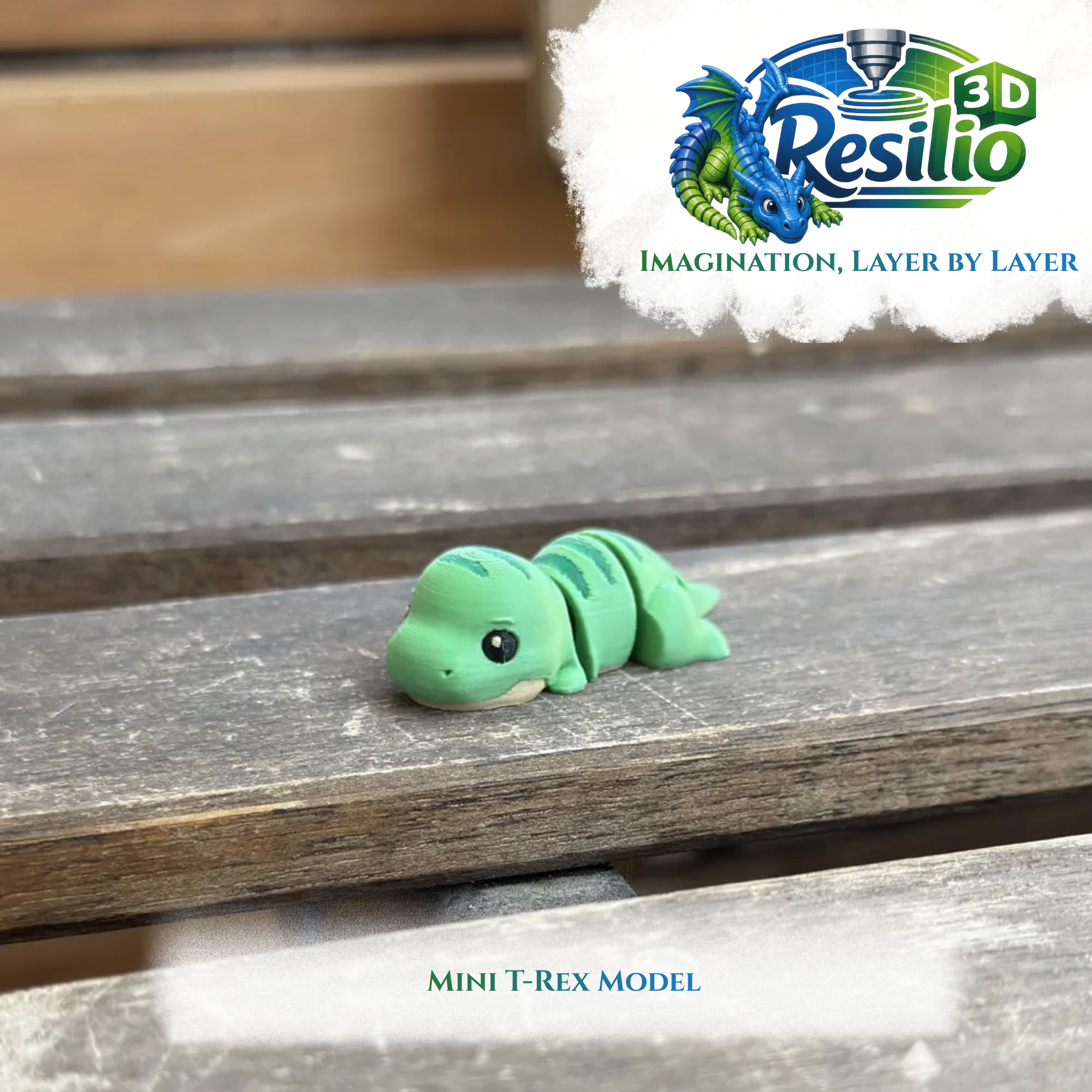 Mini 3D T-Rex Model by Resilio 3D