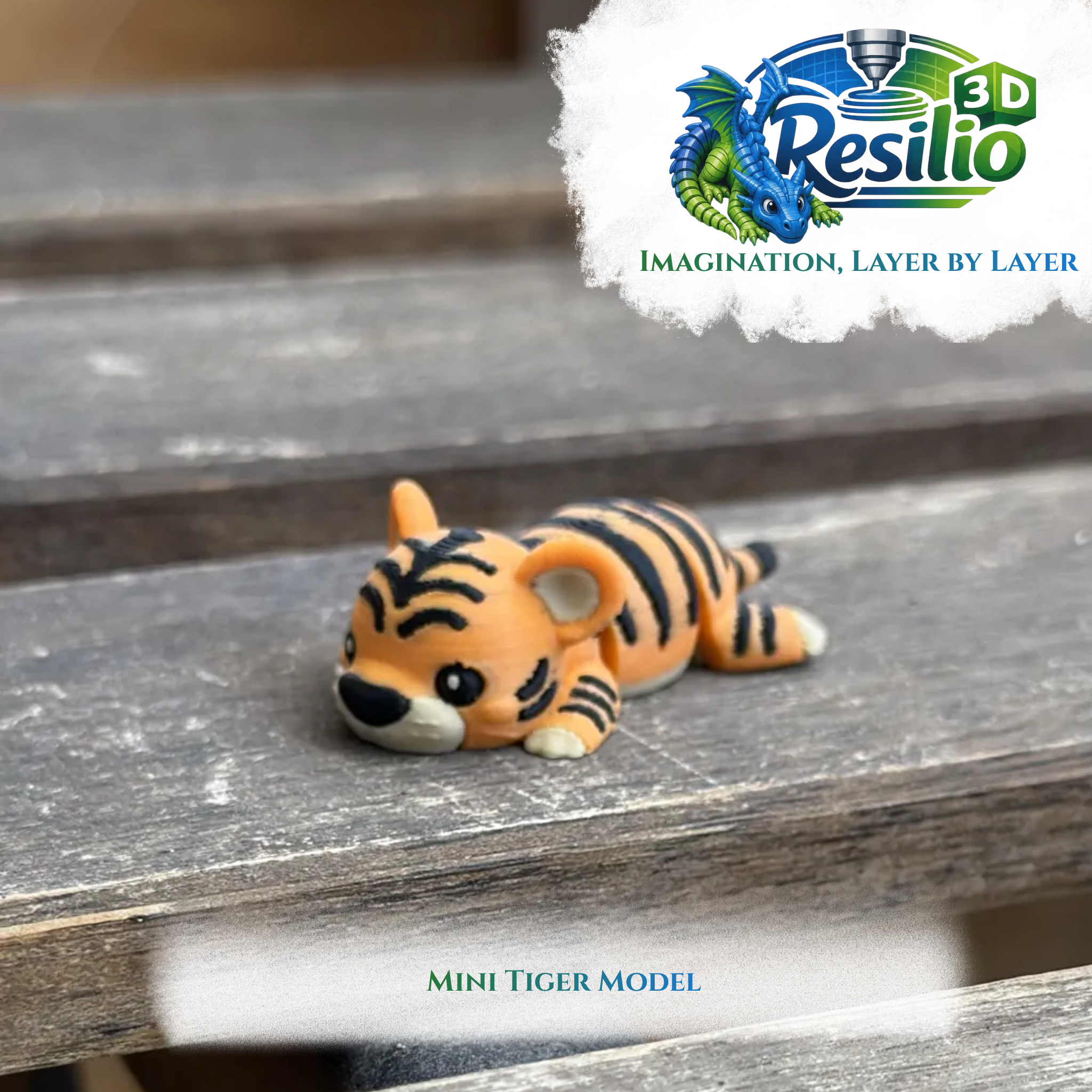 Mini 3D Tiger Model by Resilio 3D